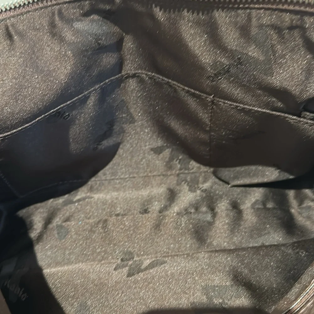 Italian Leather Mania Cowhide Handbag Dusty Pink Shoulder Bag Adj strap EUC - Picture 12 of 12